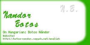 nandor botos business card